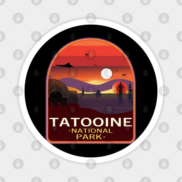Visit Tatooine - National Park Retro Magnet by PARIS^NIGHT